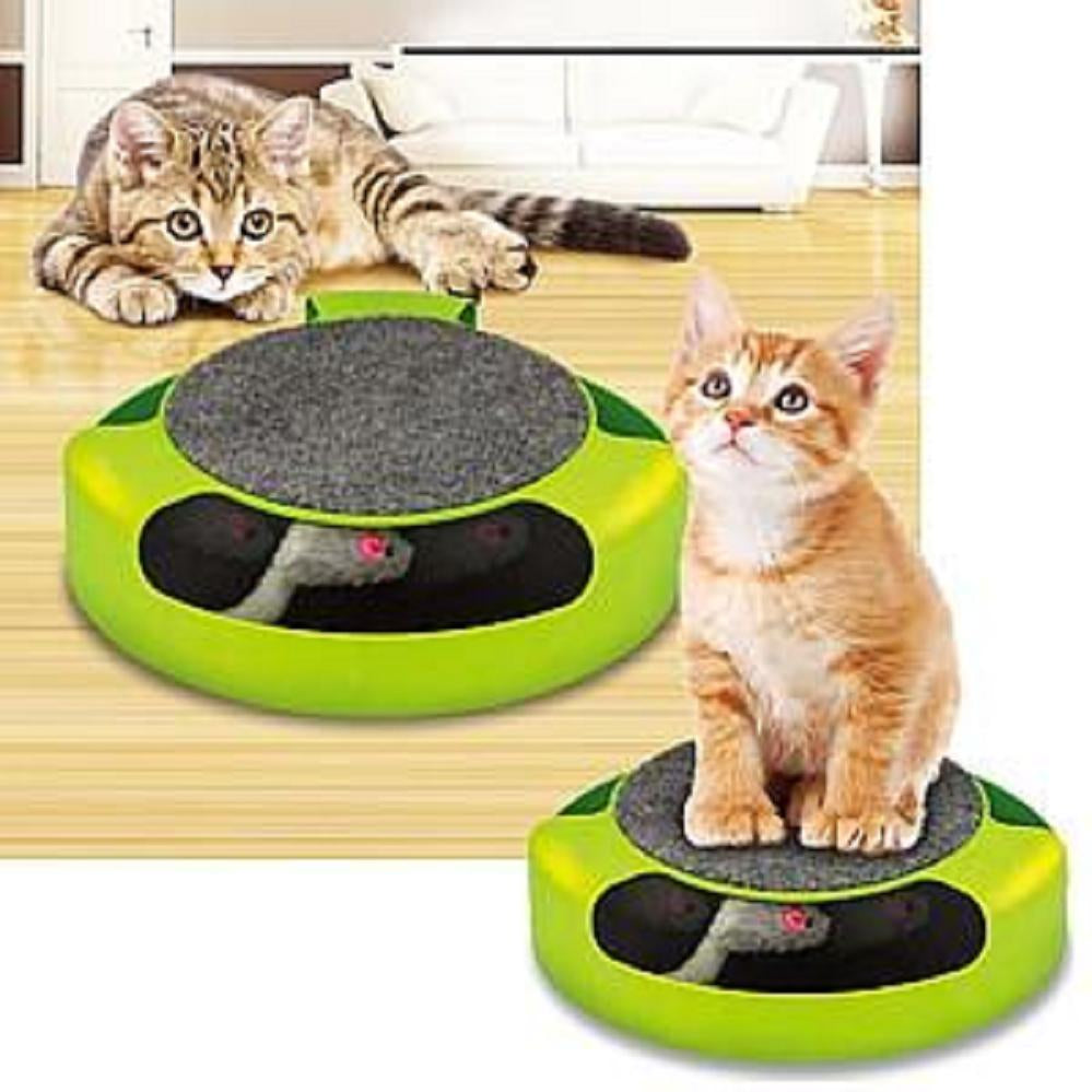 Mouse Catch Cat Toy Groomer Scratch Pad Pet Fun Kitten Interactive Playtime New