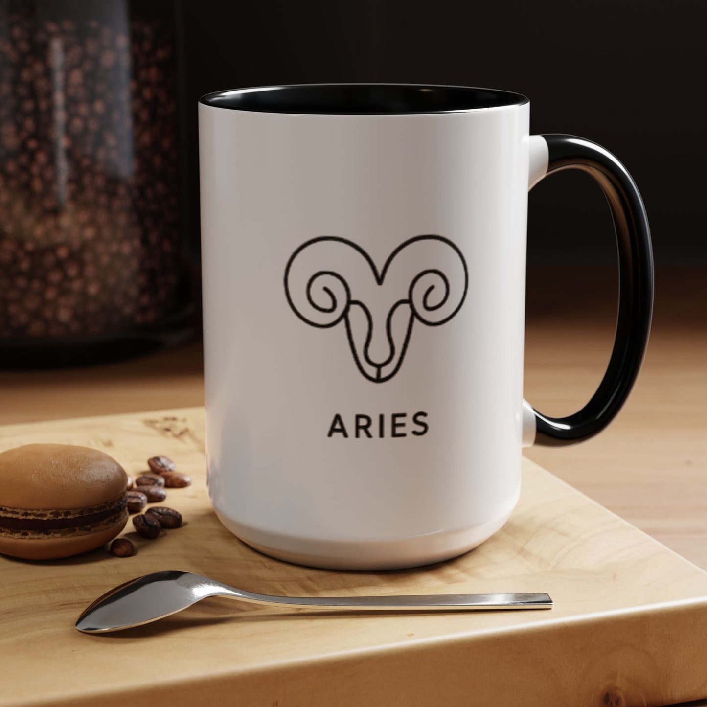 Aries Zodiac Accent Mug (11oz & 15oz)