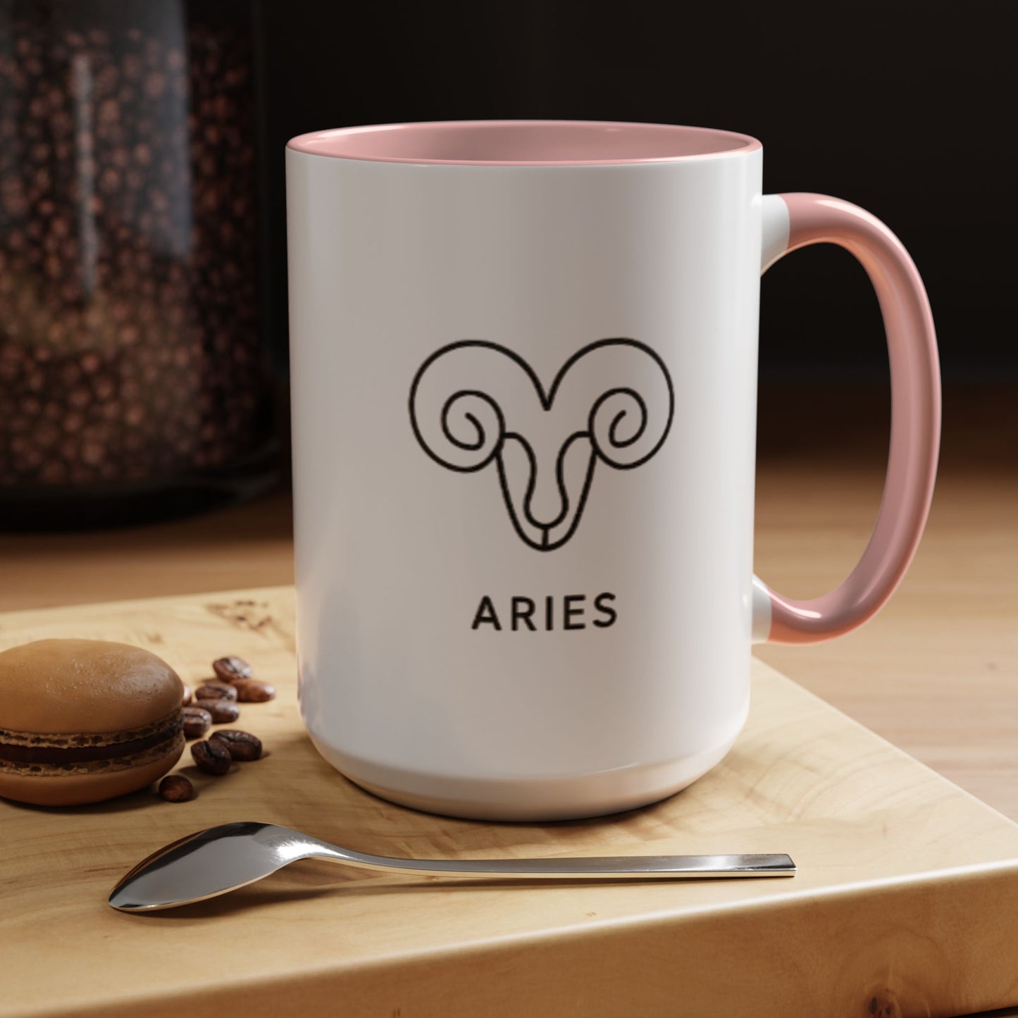 Aries Zodiac Accent Mug (11oz & 15oz)