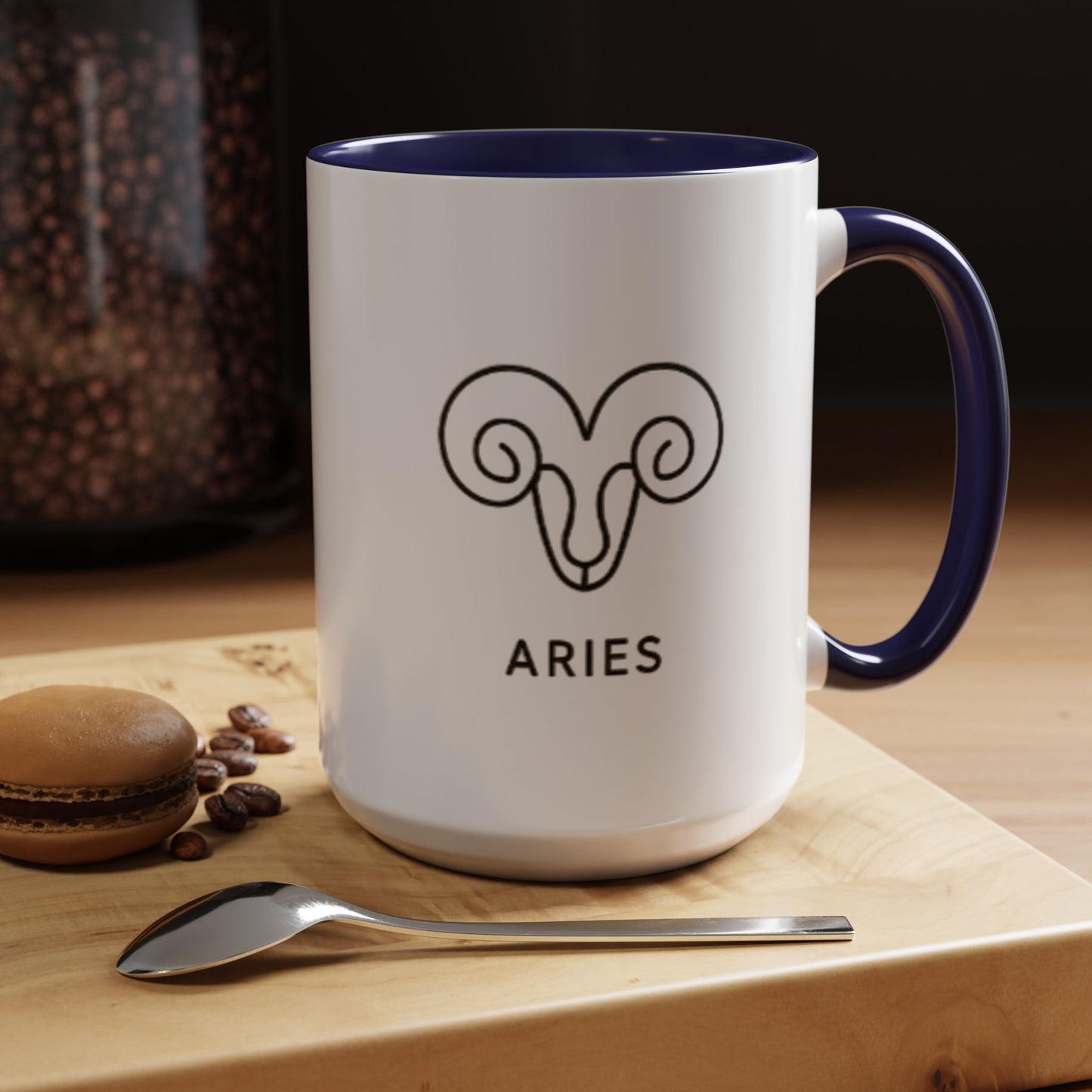 Aries Zodiac Accent Mug (11oz & 15oz)