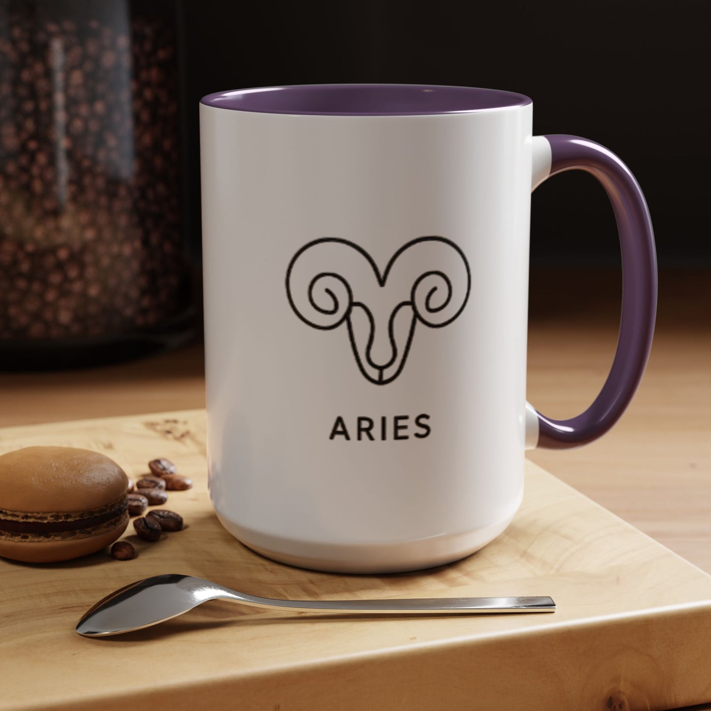 Aries Zodiac Accent Mug (11oz & 15oz)