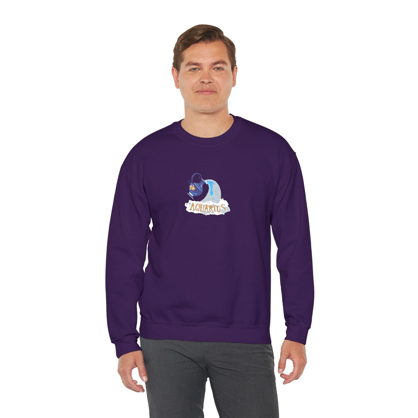 Aquarius Zodiac Unisex Heavy Blend™ Crewneck Sweatshirt