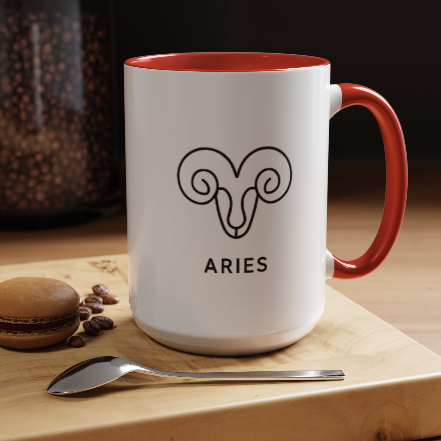 Aries Zodiac Accent Mug (11oz & 15oz)