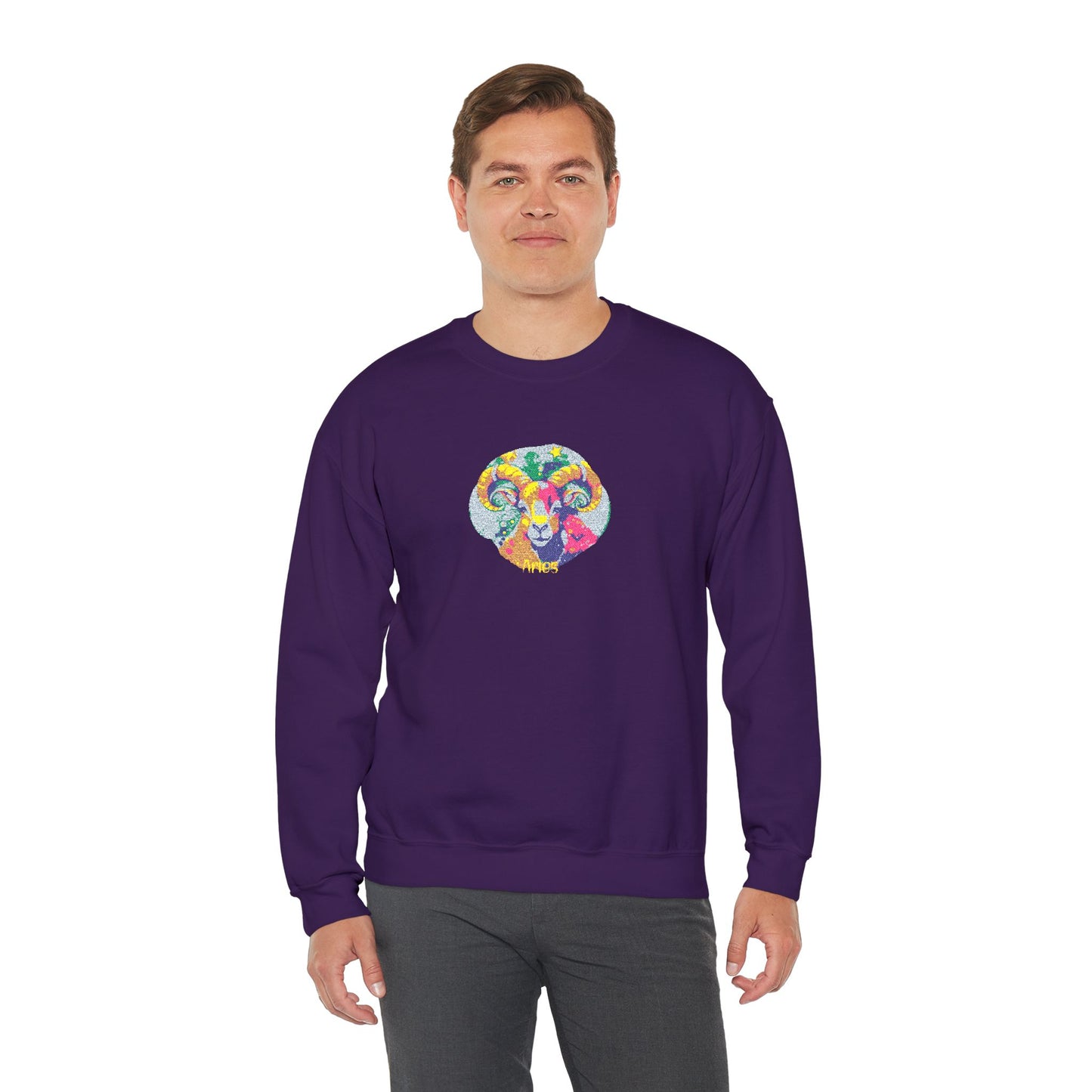 Aries Zodiac Unisex Heavy Blend™ Crewneck Sweatshirt