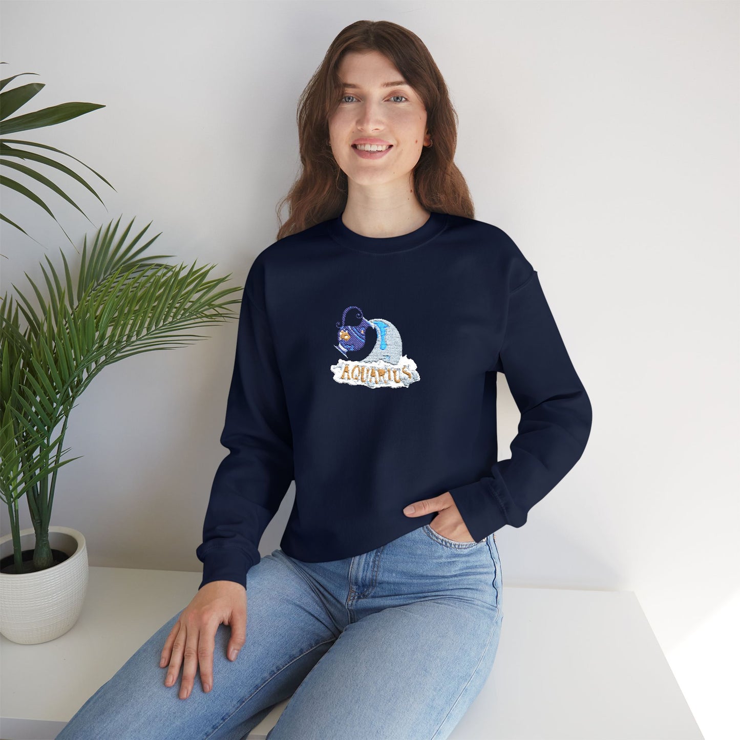 Aquarius Zodiac Unisex Heavy Blend™ Crewneck Sweatshirt