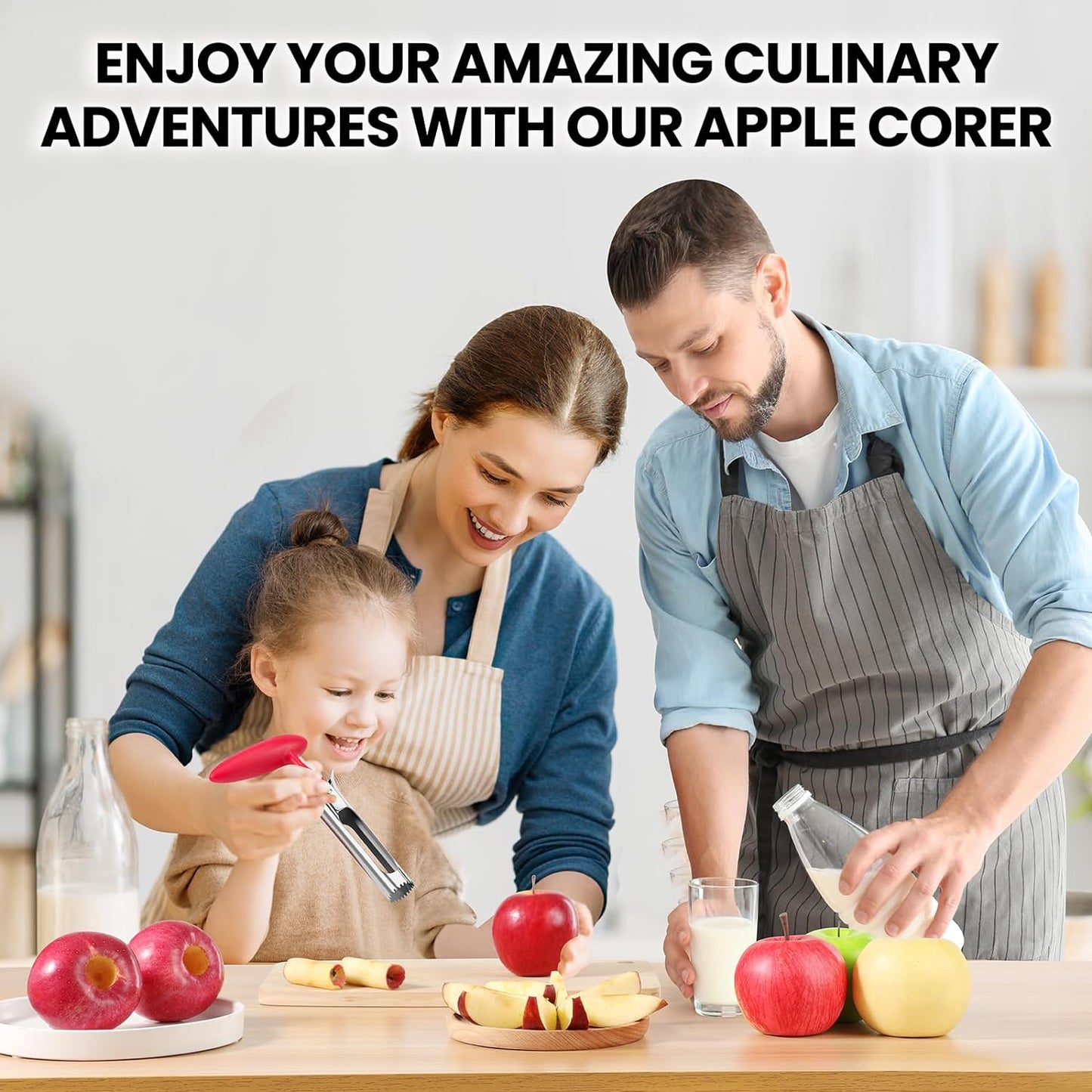 Easy Apple Corer Tool – Durable Stainless Steel, Quick Fruit Core Remover for Apples & Pears