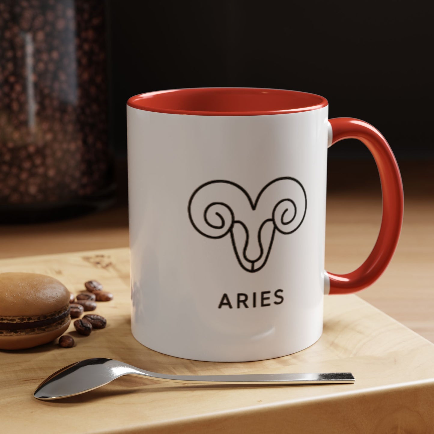 Aries Zodiac Accent Mug (11oz & 15oz)