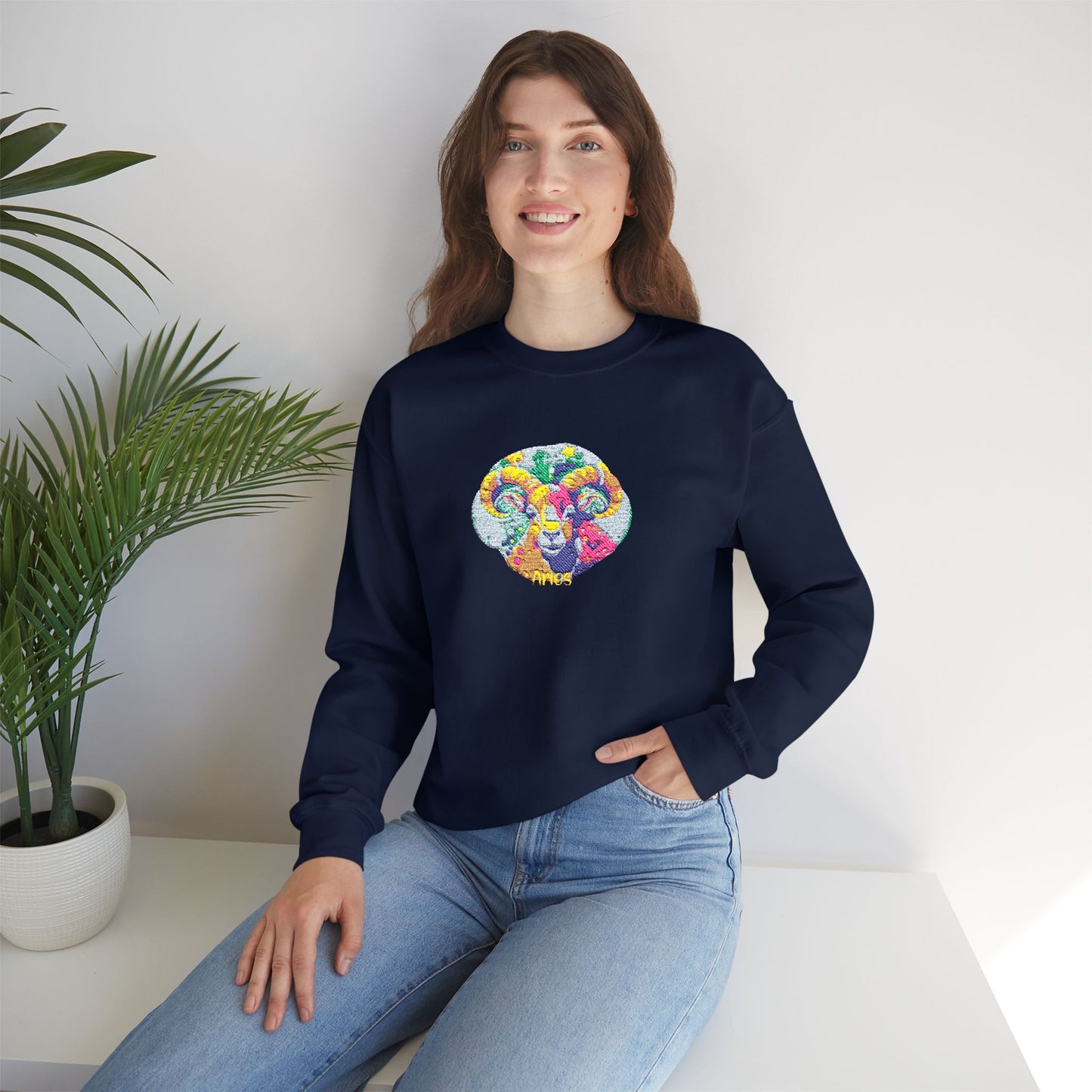 Aries Zodiac Unisex Heavy Blend™ Crewneck Sweatshirt