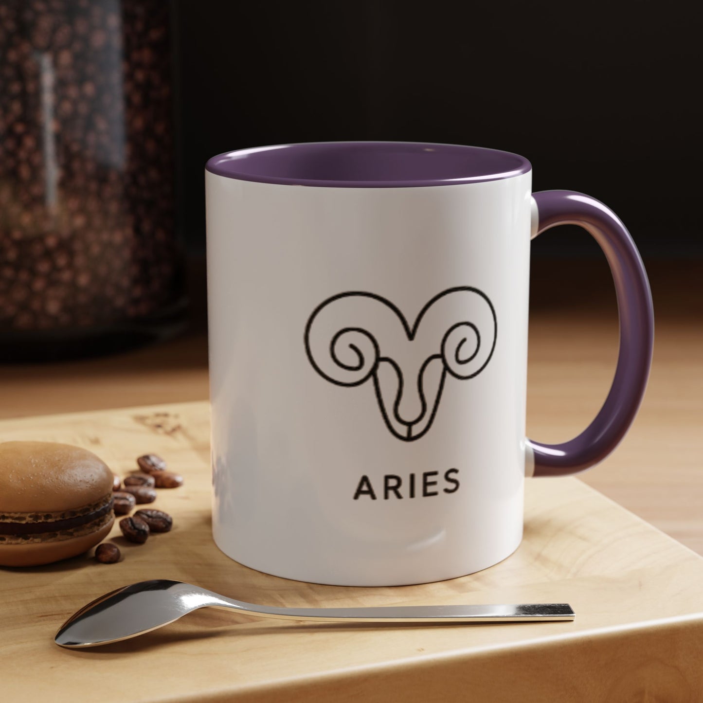 Aries Zodiac Accent Mug (11oz & 15oz)