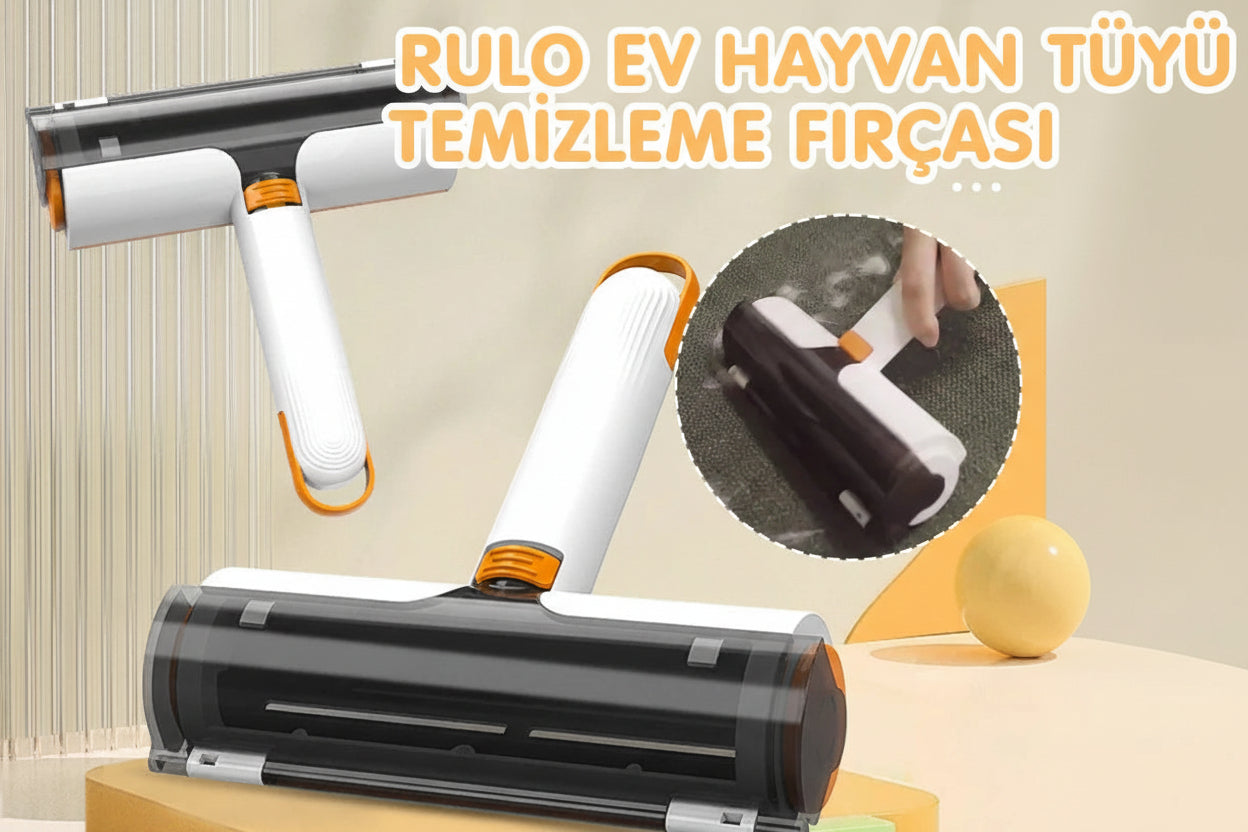 2’si 1 Arada Evcil Hayvan Tüy Toplayıcı Rulo – Yıkanabilir Taşınabilir Tüy Temizleme Fırçası
