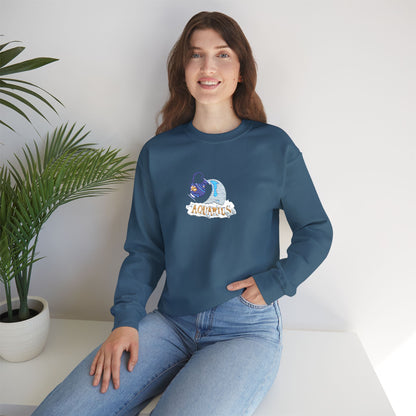 Aquarius Zodiac Unisex Heavy Blend™ Crewneck Sweatshirt