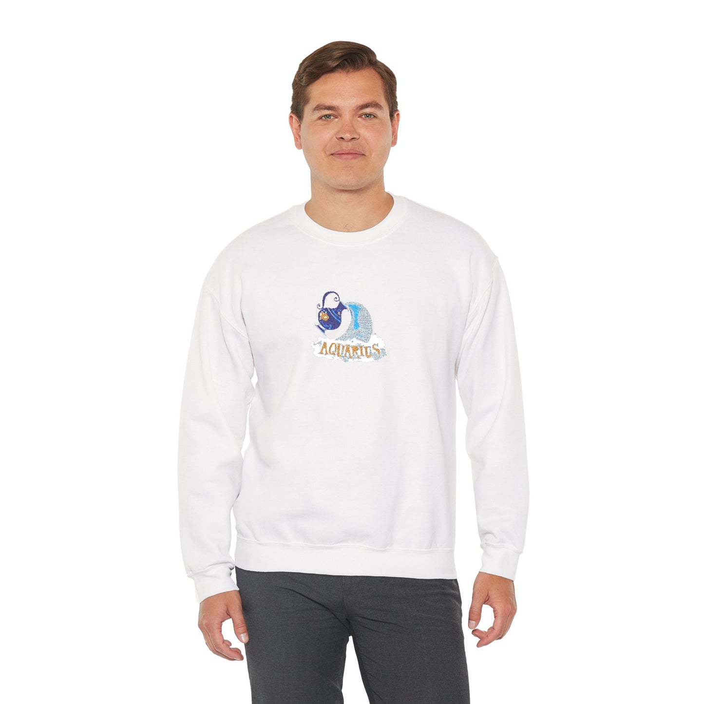 Aquarius Zodiac Unisex Heavy Blend™ Crewneck Sweatshirt