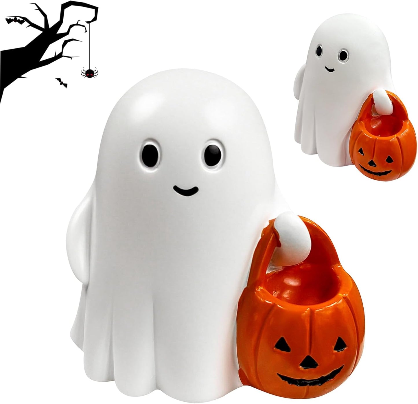 Halloween Ghost Figurine-Spooky & Cute Ghost Statue for Home, Desk, Party Decor | Funnyghost Halloween Decor Indoor
