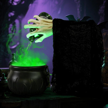 Halloween Decorations Indoor, Witches Cauldron with Floating Potion Bottles & Witch'S Hand, Plastic Cauldron Halloween Decor with Diffuser and Light, Hocus Pocus Decor for Party Decorations