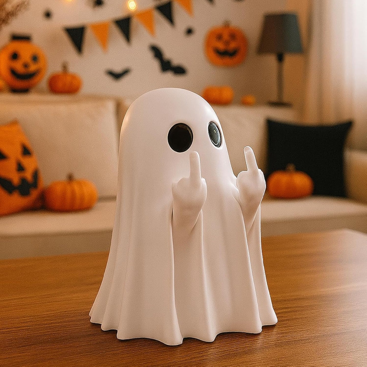 Halloween Ghost Figurine-Spooky & Cute Ghost Statue for Home, Desk, Party Decor | Funnyghost Halloween Decor Indoor