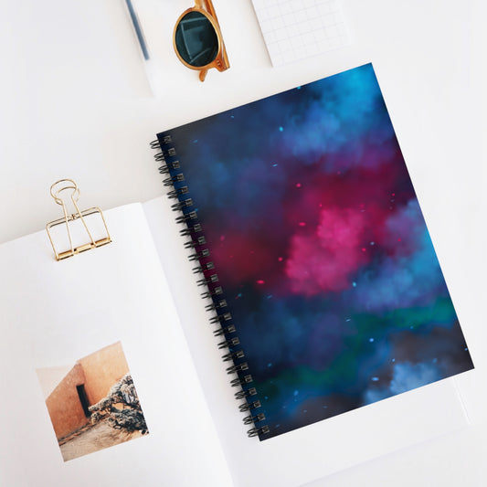 ✨ Galaxy Nebula Spiral Notebook – 118 Pages | Aesthetic Ruled Journal for School, Work & Gifts