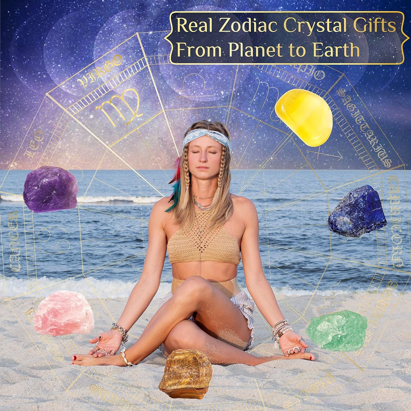 Zodiac Birthstone Gift Box – Spiritual & Healing Astrology Gifts for Women