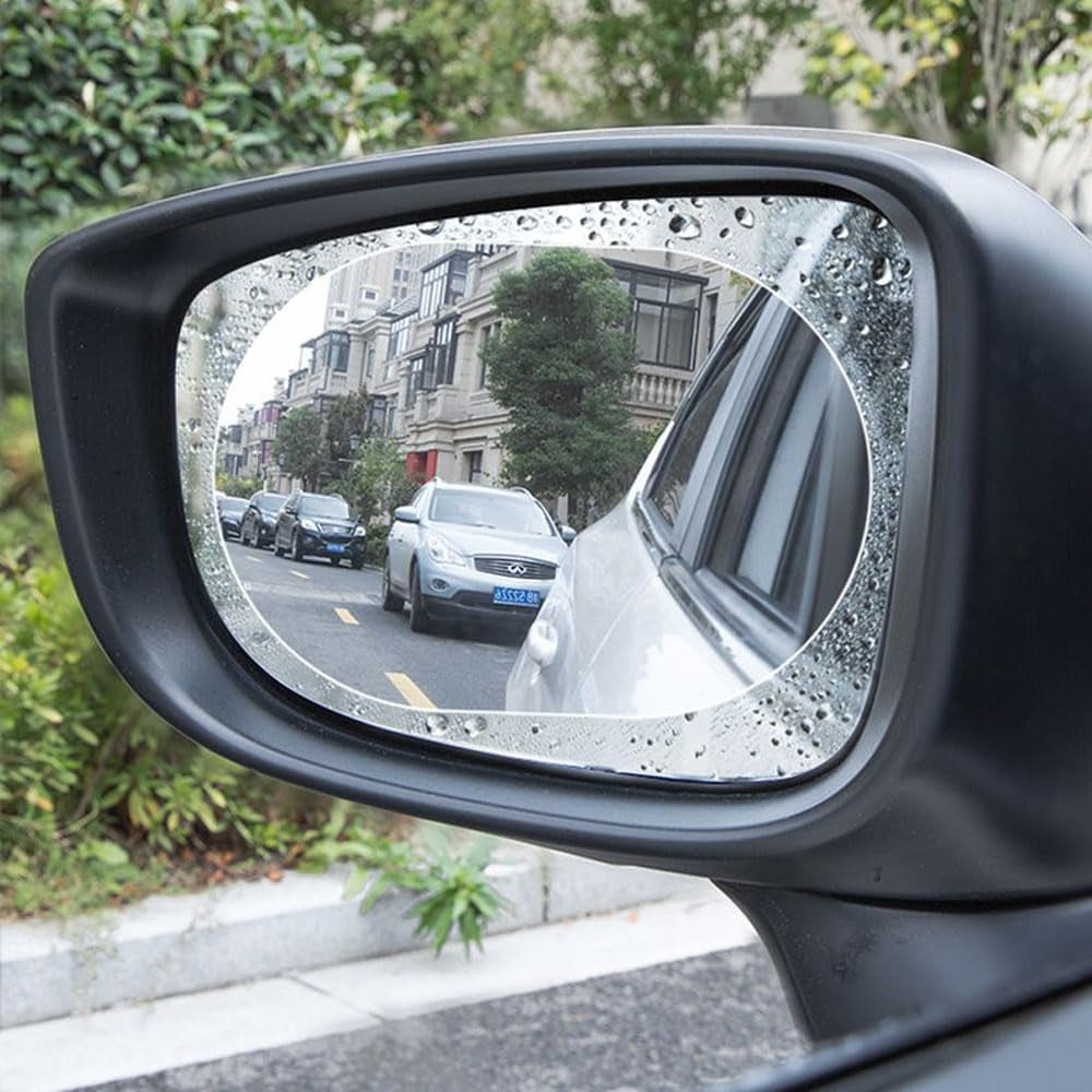 Car Rearview Mirror Film, 5.9"X3.9"Hd Na Waterproof Rainproof Transparent Protective Sticker, Universal Car Windows, Rearview Mirrors, Protective Film for Car Rear View Mirrors Side Windows (6PCS)