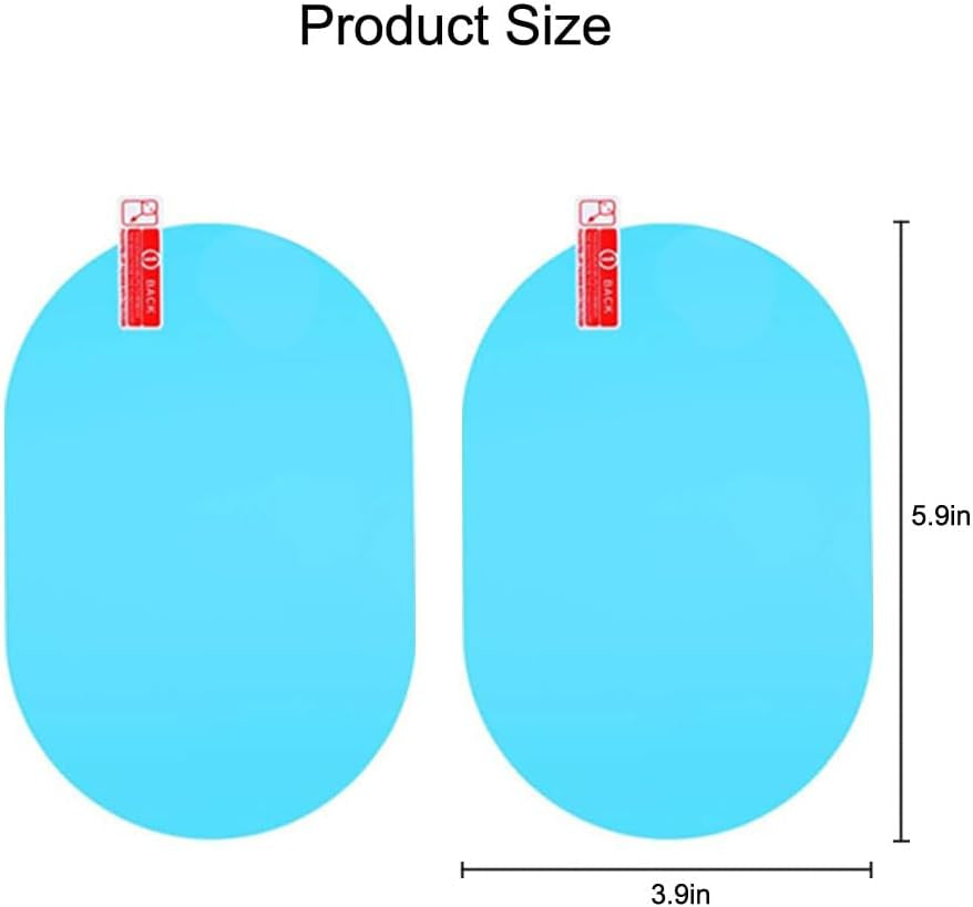 Car Rearview Mirror Film, 5.9"X3.9"Hd Na Waterproof Rainproof Transparent Protective Sticker, Universal Car Windows, Rearview Mirrors, Protective Film for Car Rear View Mirrors Side Windows (6PCS)