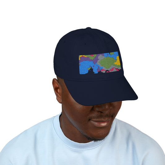 Organic Embroidered Baseball Cap – Colorful Tree Design | Adjustable Dad Hat