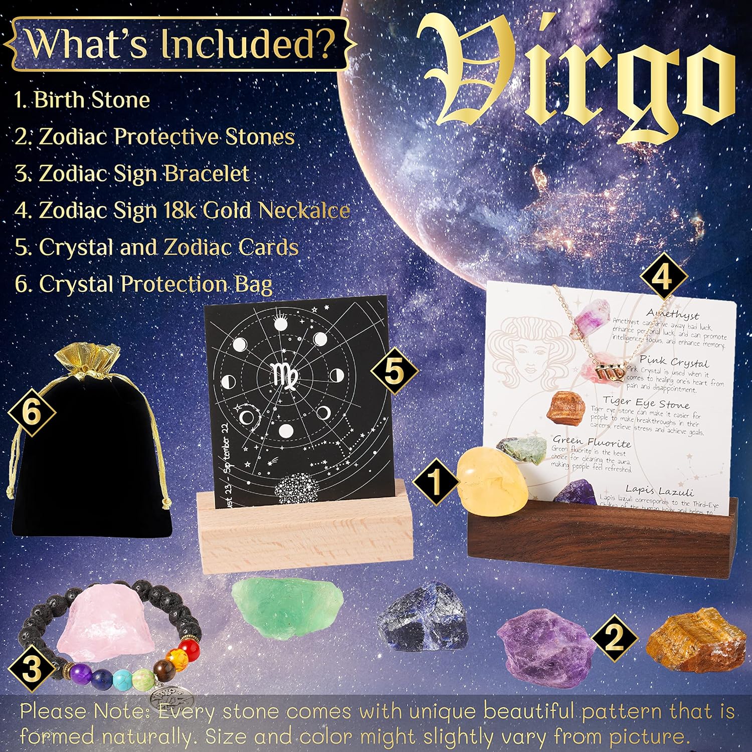 Zodiac Birthstone Gift Box – Spiritual & Healing Astrology Gifts for Women