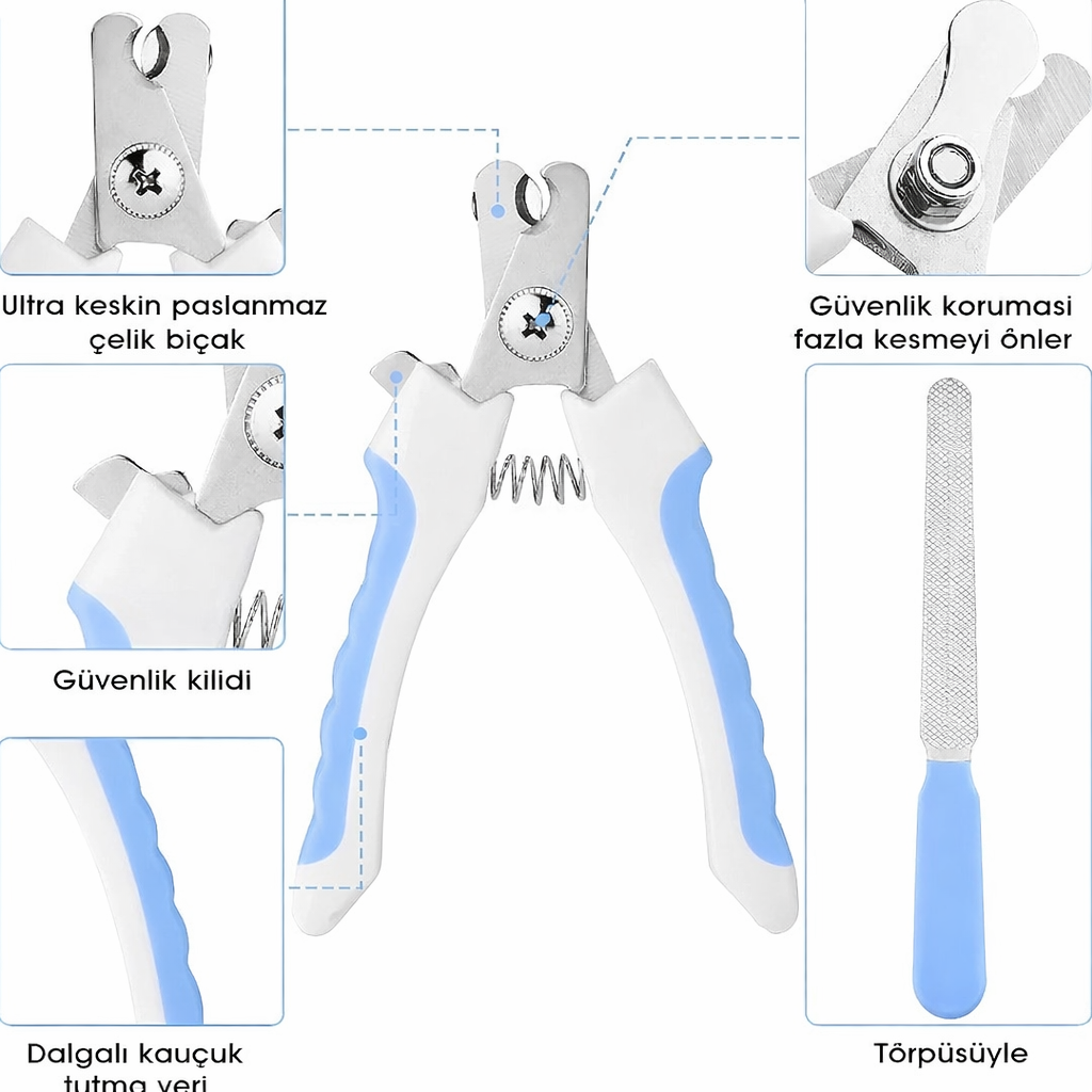 Evcil Hayvanlar İçin 7 Parça Bakım ve Temizlik Seti – Evde Profesyonel Bakım