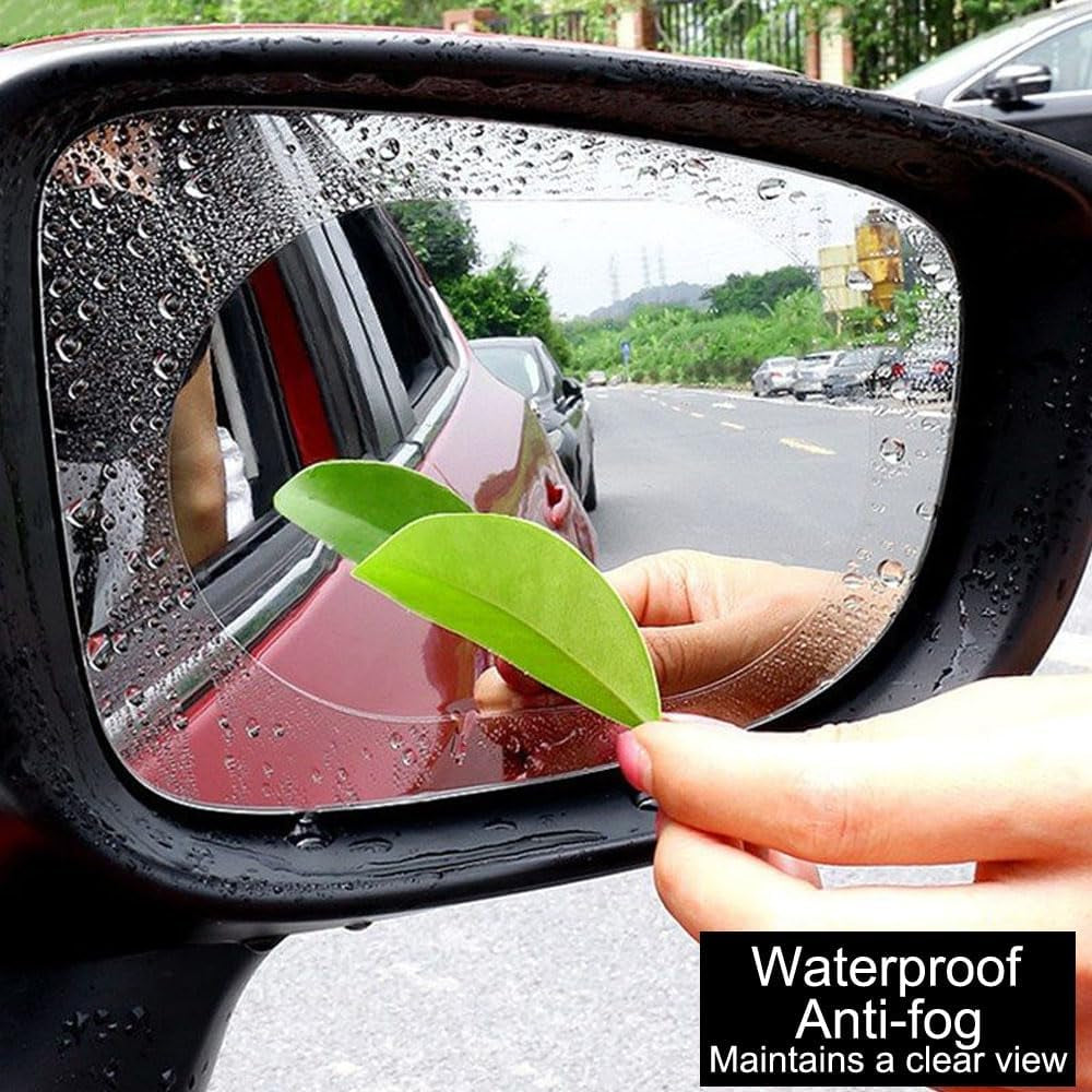 Car Rearview Mirror Film, 5.9"X3.9"Hd Na Waterproof Rainproof Transparent Protective Sticker, Universal Car Windows, Rearview Mirrors, Protective Film for Car Rear View Mirrors Side Windows (6PCS)