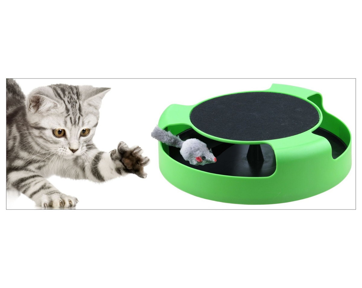 Mouse Catch Cat Toy Groomer Scratch Pad Pet Fun Kitten Interactive Playtime New